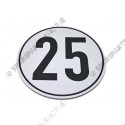 speed sign 25, foil