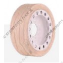 Non-marking rear wheel, white