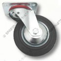 solid-rubber swivel castor 80