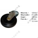 swivel castor diam. 125 mm