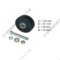 support wheel GU diam. 124 mm