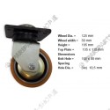 swivel castor diam. 125 mm
