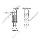chain type LL,  plate depth 62,0  plate thickness 10,0 mm