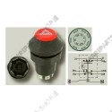 push button switch warning signal rood