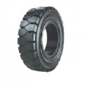 Solid rubber forklift tire for split rims