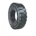 Solid rubber forklift tire for ring rims